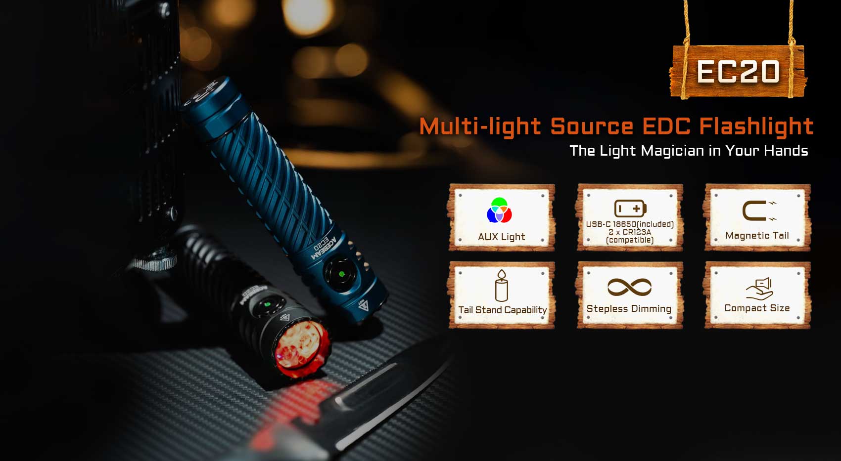 RGB and white portable flashlight