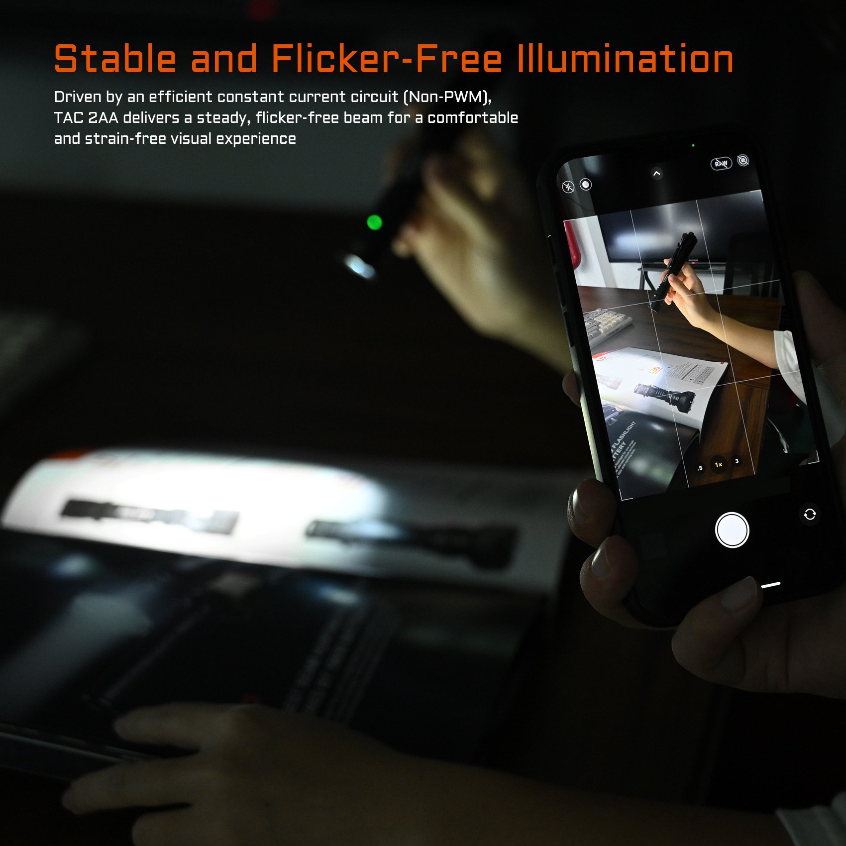 stable and flicker-free illumination