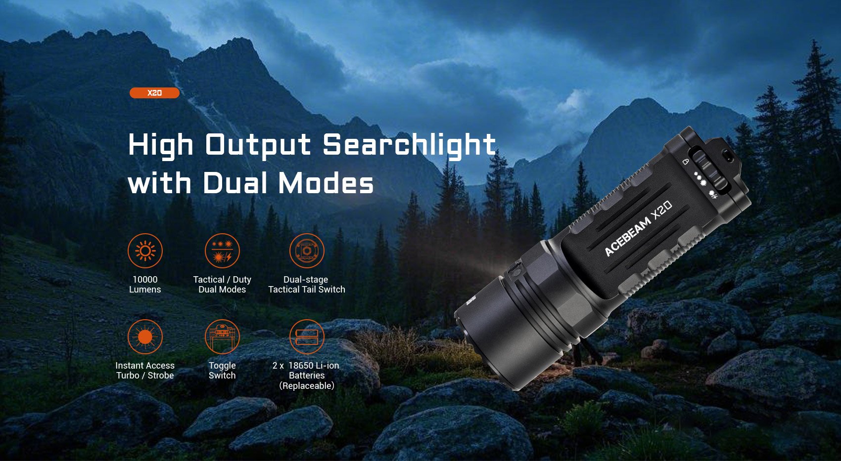 High output searchlight