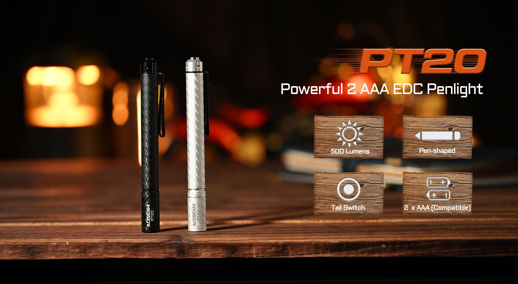 Powerful 2 AAA EDC penlight