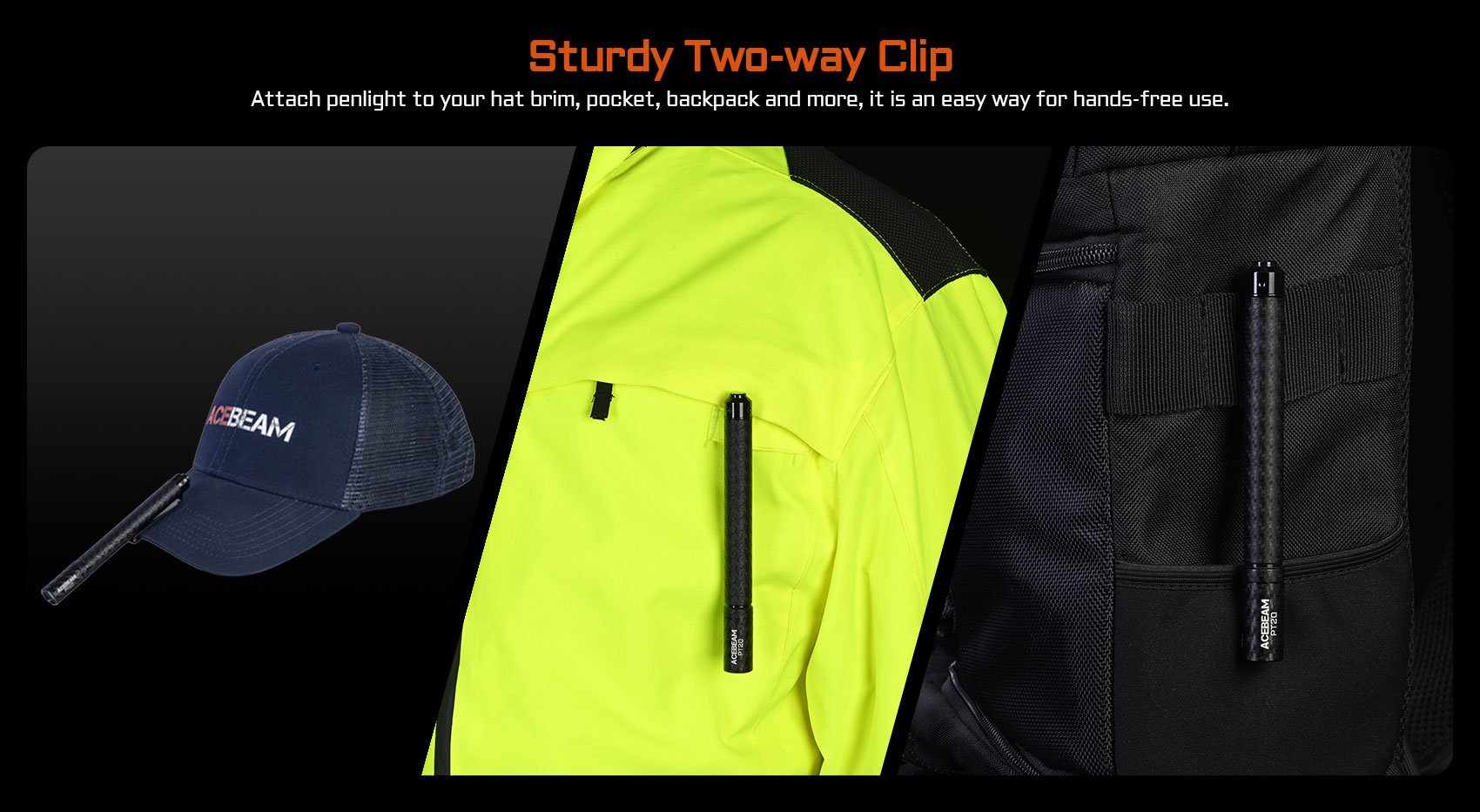 sturdy two-way clip