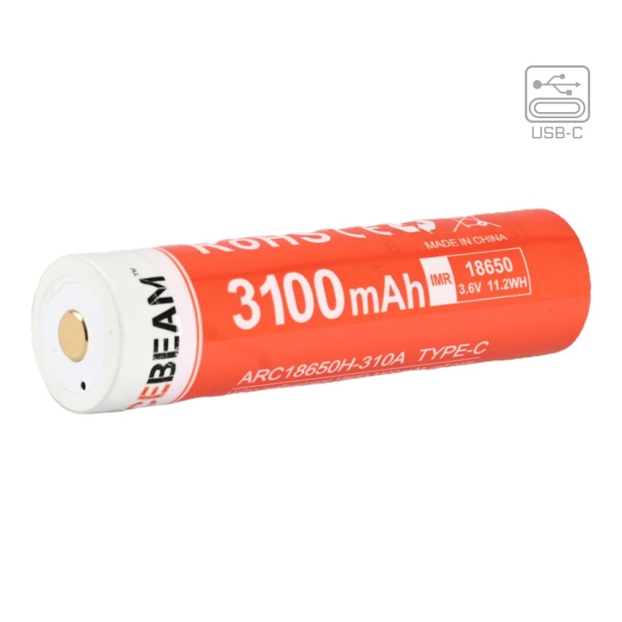 Picture of 18650 3100mAh Battery USB-C Rechargeable